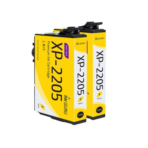 Epson XP-2205 Yellow Ink - Pack of 2 Yellow Value Multipack, High Capacity 604XL Compatible Ink Cartridges