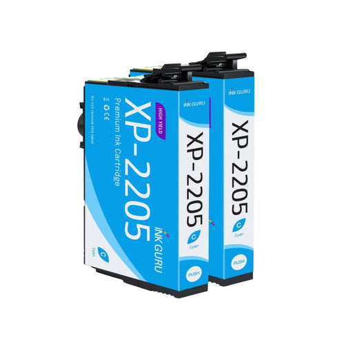 Epson XP-2205 Cyan Ink - Pack of 2 Cyan Value Multipack, High Capacity 604XL Compatible Ink Cartridges