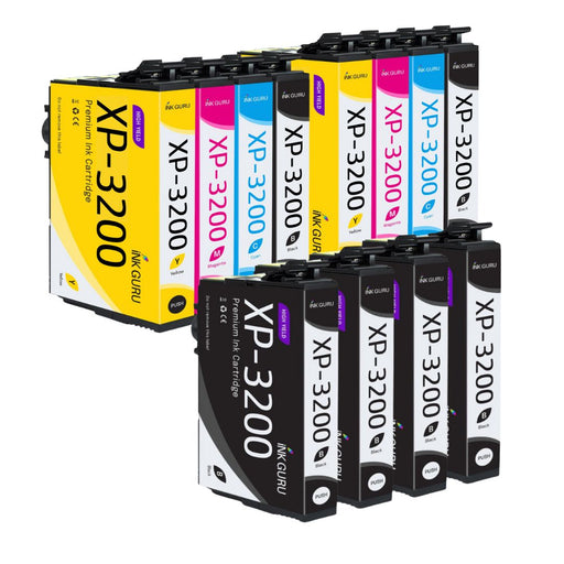 Epson XP-3200 Ink - Pack of 12 - 4 Blacks Value Pack, High Capacity 604XL Compatible Ink Cartridges