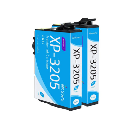 Epson XP-3205 Cyan Ink - Pack of 2 Cyan Value Multipack, High Capacity 604XL Compatible Ink Cartridges