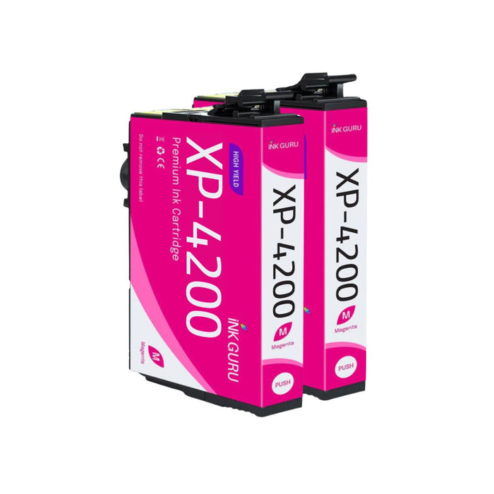 Epson XP-4200 Magenta Ink - Pack of 2 Magenta Value Multipack, High Capacity 604XL Compatible Ink Cartridges