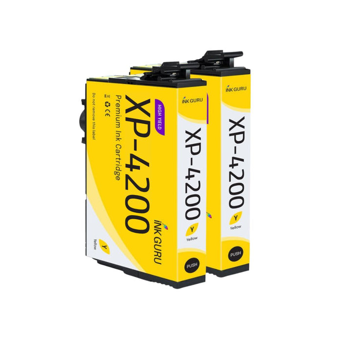 Epson XP-4200 Yellow Ink - Pack of 2 Yellow Value Multipack, High Capacity 604XL Compatible Ink Cartridges