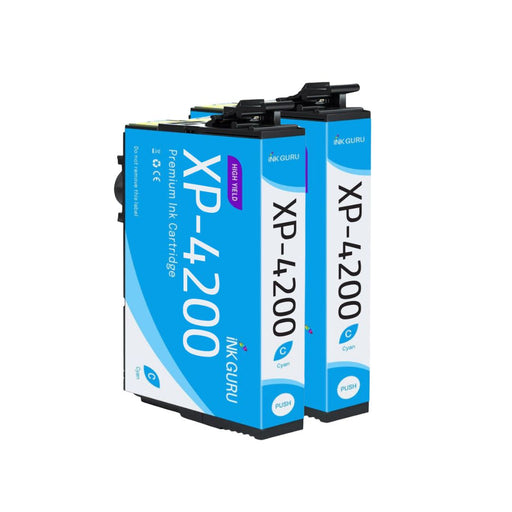 Epson XP-4200 Cyan Ink - Pack of 2 Cyan Value Multipack, High Capacity 604XL Compatible Ink Cartridges