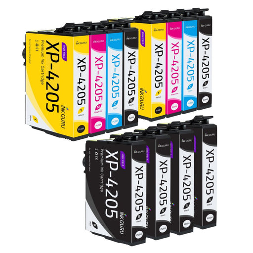 Epson XP-4205 Ink - Pack of 12 - 4 Blacks Value Pack, High Capacity 604XL Compatible Ink Cartridges