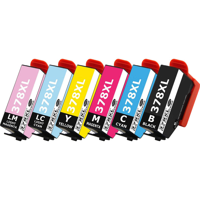 Epson XP-8605 Ink - Pack of 6 Value Multipack. High Capacity 378XL Compatible Ink Cartridge