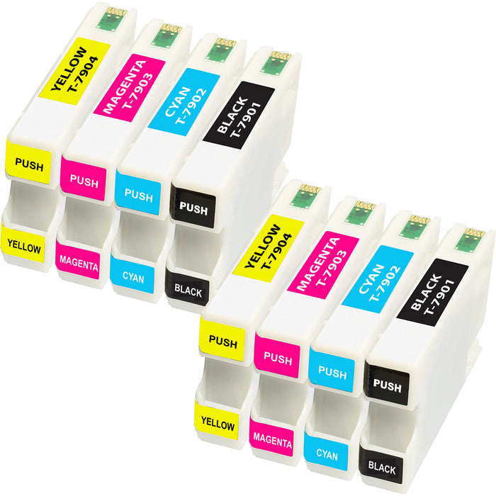 Epson WorkForce Pro WF-5110DW Ink - Pack of 8 2 Pack Value Multipack. High Capacity 79XL Compatible Ink Cartridge