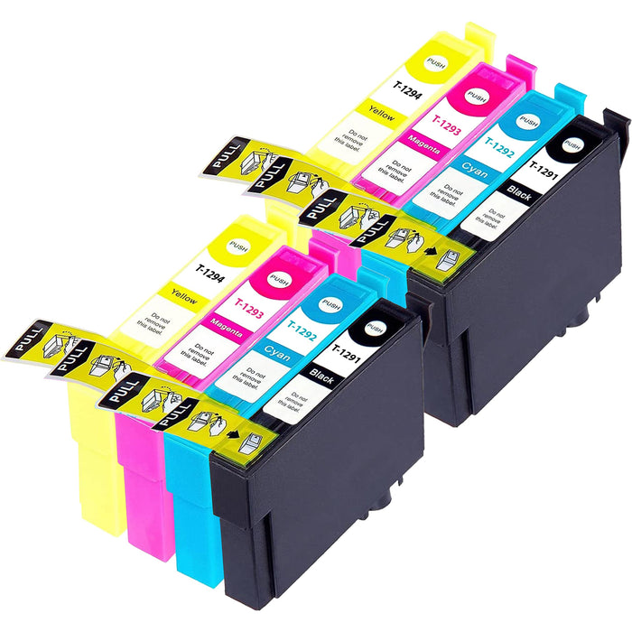 Epson SX445 Ink - Pack of 8 2 Pack Value Multipack. High Capacity T1295 Compatible Ink Cartridge