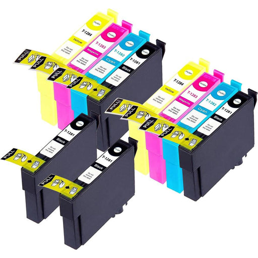 Epson S22 Ink - Pack of 10 2 Pack & 2 Black Value Multipack. High Capacity T0715 Compatible Ink Cartridge